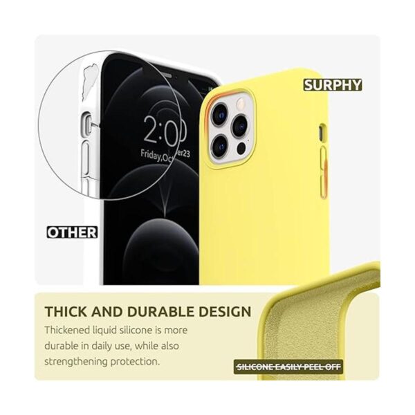 SURPHY Funda de silicona compatible con iPhone 12 Pro Max_3