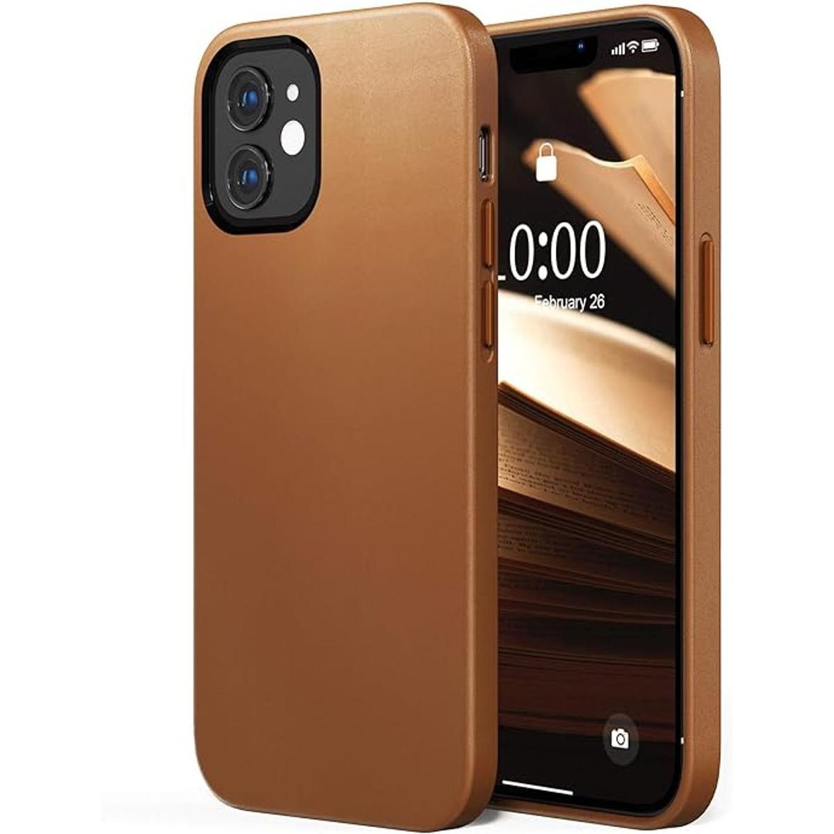 SURPHY Funda de piel sintética para iPhone 12 y iPhone 12
