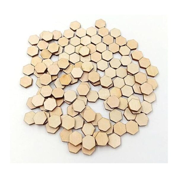 SUPVOX 200 discos de madera con forma hexagonal sin