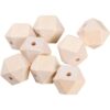 SUPVOX 100 cuentas de madera geométricas facetadas sin