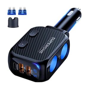 SUPERONE Divisor de encendedor de cigarrillos de 180 W con_1