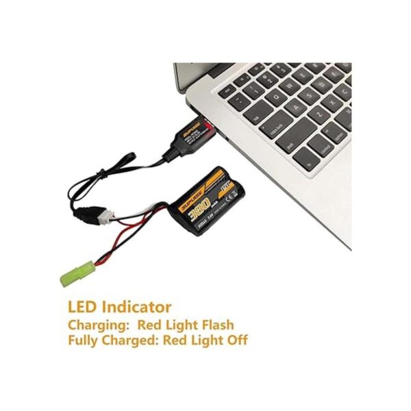 SUPULSE 2 cables de carga USB 2A para 2S 7.4V batería LiPo