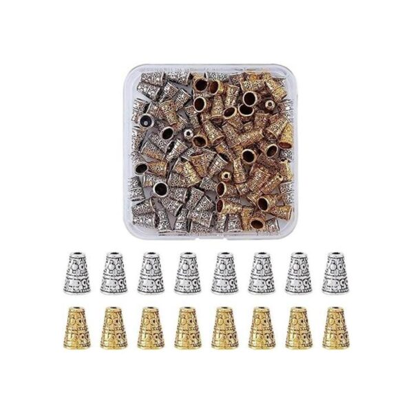 SUPERFINDINGS 100 piezas de cuentas de estilo tibetano de_1