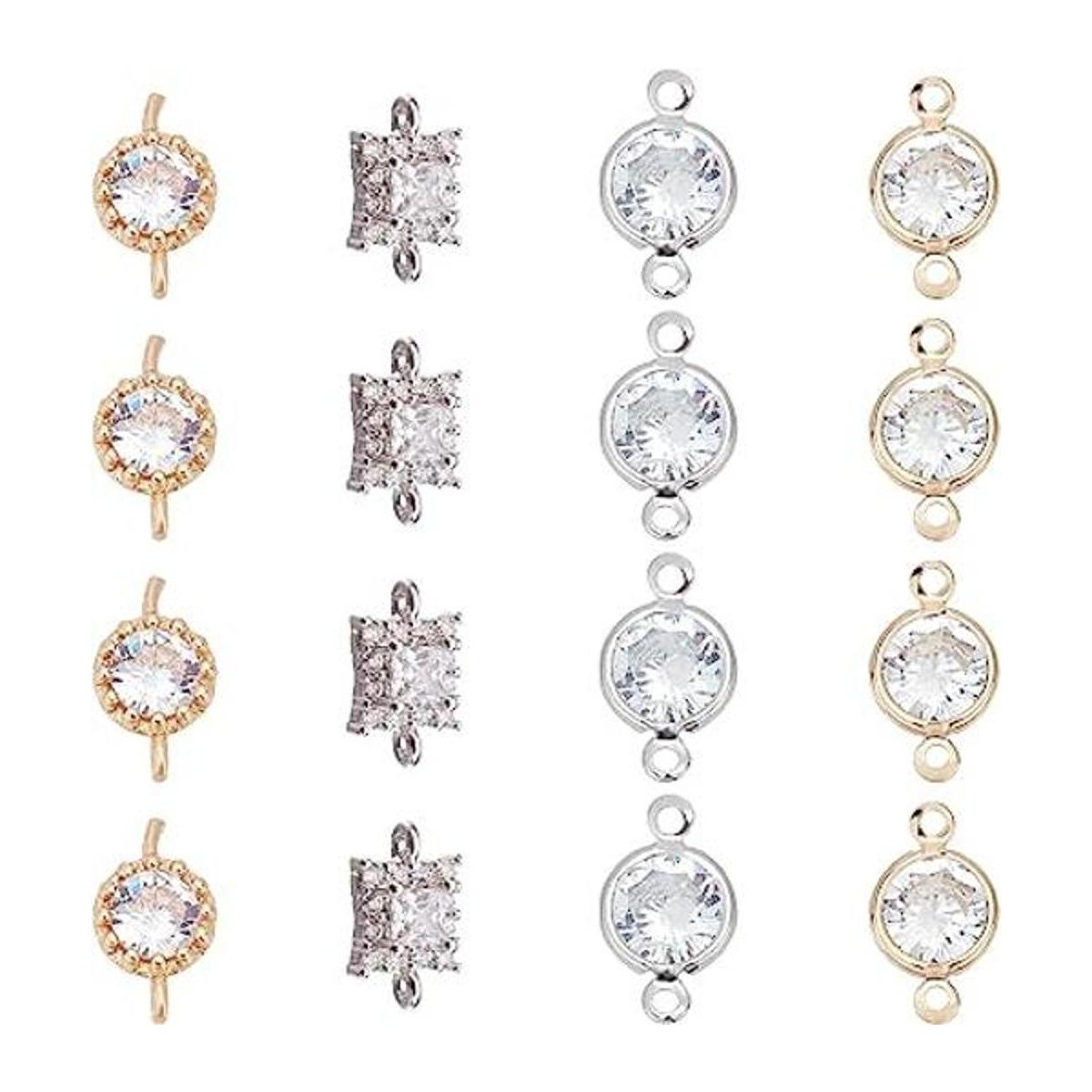 SUPERFINDINGS 32 unidades de 4 estilos de diamantes