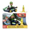 SUPER MARIO Spin Out Mariokart Vehículo Luigi Racer de