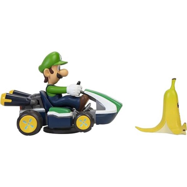 SUPER MARIO Spin Out Mariokart Vehículo Luigi Racer de