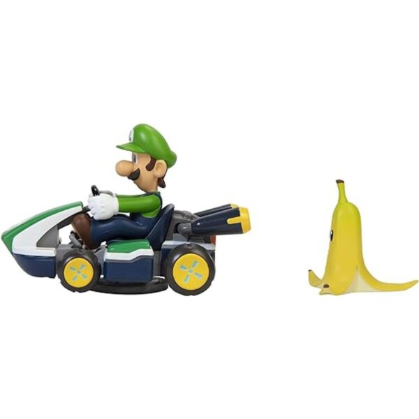 SUPER MARIO Spin Out Mariokart Vehículo Luigi Racer de