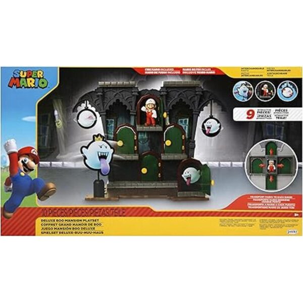 SUPER MARIO Juego de figuras de acción Deluxe Boo Mansion_2