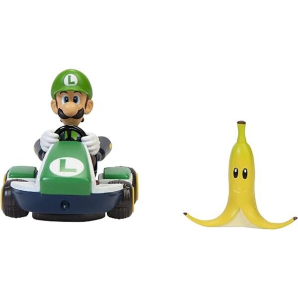 SUPER MARIO Spin Out Mariokart Vehículo Luigi Racer de