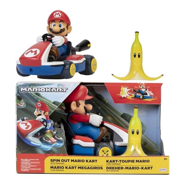 SUPER MARIO Spin Out Mariokart Vehículo Mario Racer de