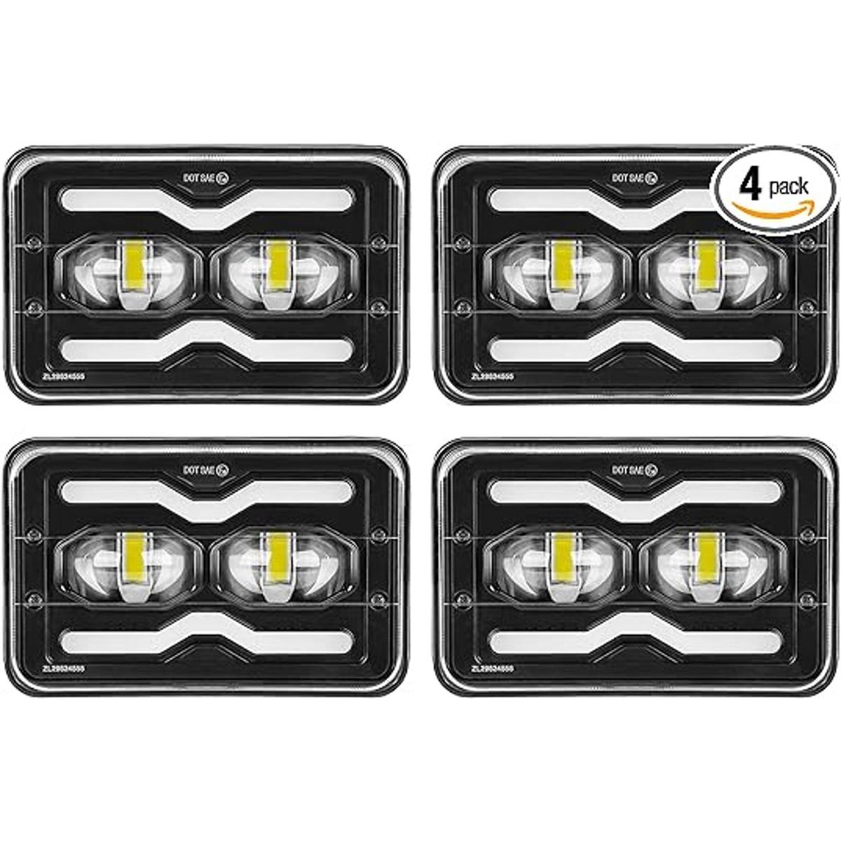 SUPAREE 4 faros delanteros LED de 4 x 6 pulgadas de haz