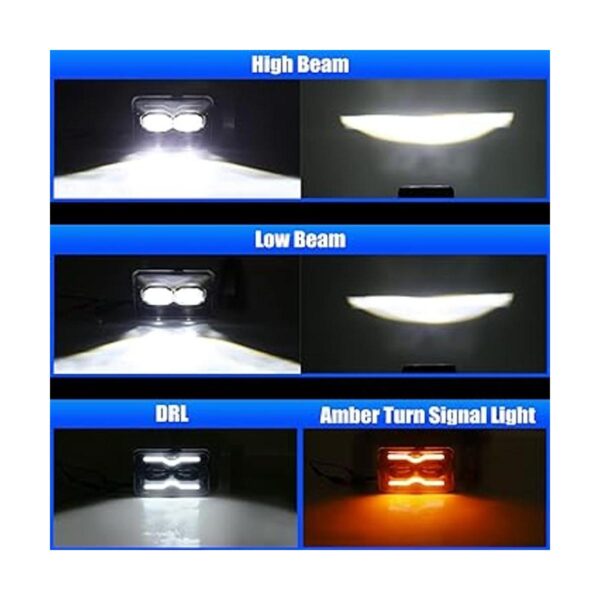 SUPAREE 4 faros delanteros LED de 4 x 6 pulgadas de haz_3