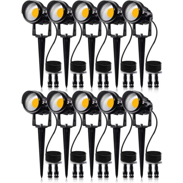 SUNVIE Luces LED de paisaje de bajo voltaje de 12 W con