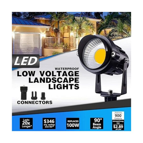 SUNVIE Luces de paisaje LED de bajo voltaje de 12 W para_2