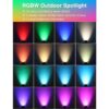 SUNVIE Luces de paisaje RGB de bajo voltaje que cambian de_2
