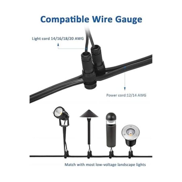 SUNVIE Conector de cable de iluminación de paisaje de bajo