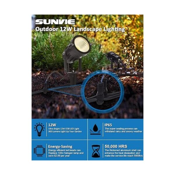 SUNVIE Conectores de iluminación de paisaje impermeables_2