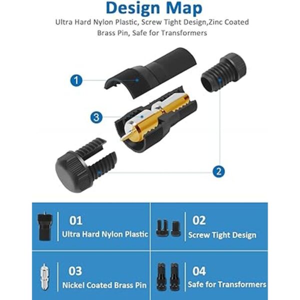 SUNVIE Conectores de alambre de bajo voltaje Fastlock