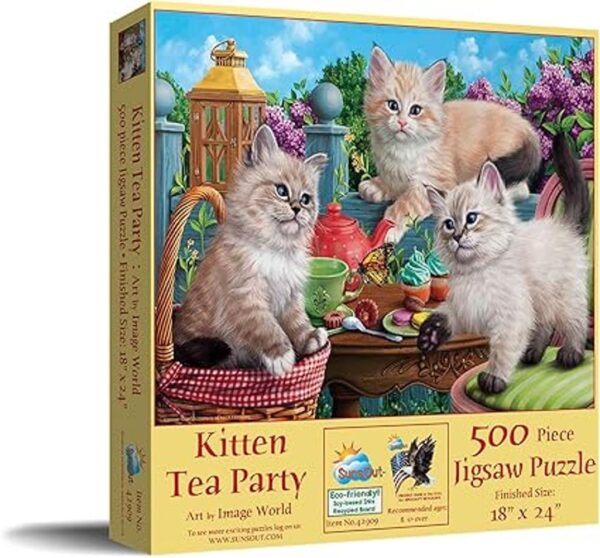 SUNSOUT INC Kitten Tea Party 500 piezas rompecabezas_2
