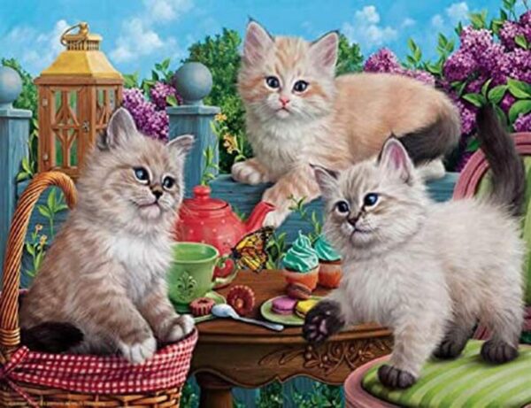 SUNSOUT INC Kitten Tea Party 500 piezas rompecabezas_1