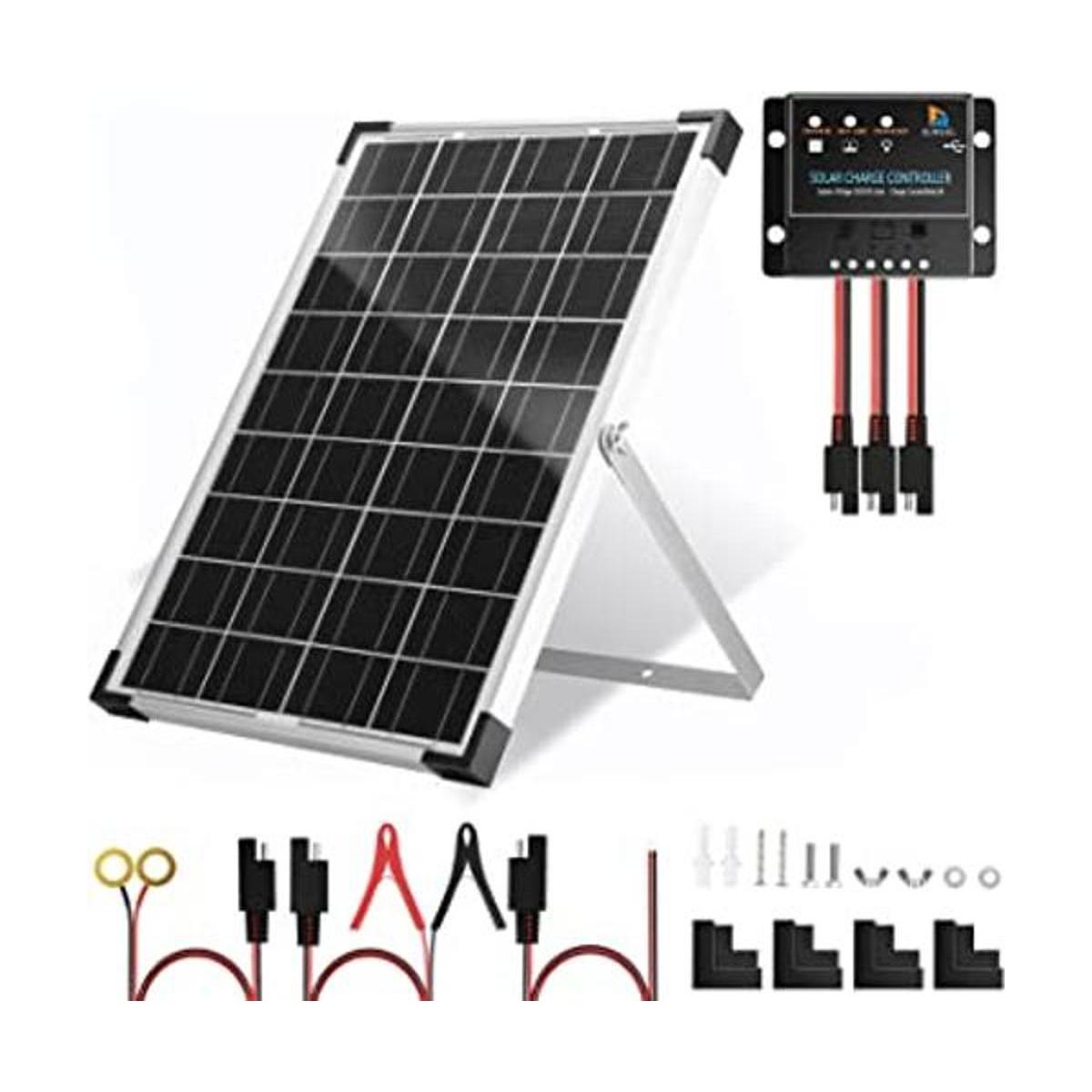 SUNSUL Kit de panel solar de 30 vatios y 12 V para