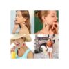 SUNNYCLUE Juego de 300 aretes de madera sin terminar con 5