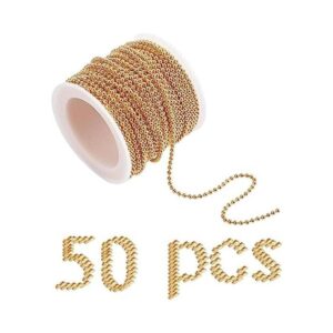 SUNNYCLUE Cadenas de bola de latón de 32 pies carrete de_1