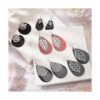 SUNNYCLUE DIY Make 10 pares de aretes redondos de cuero