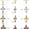SUNNYCLUE 80Pcs 4 Color Cross Charms Pendants Alloy Easter_4