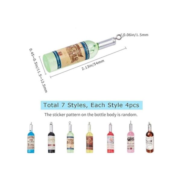 SUNNYCLUE 28 piezas de 7 estilos de botellas de vino en