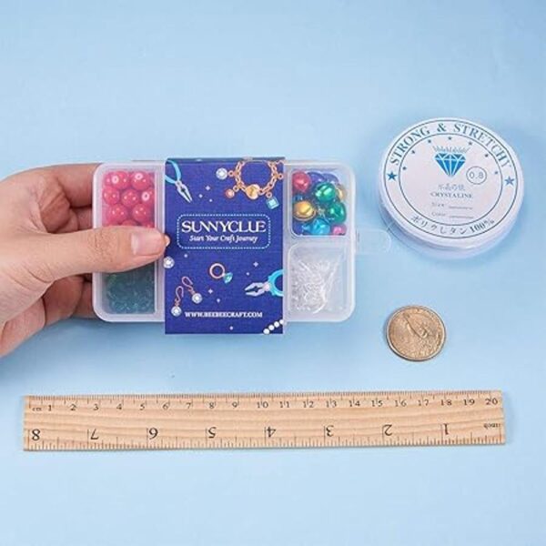 SUNNYCLUE 1 caja de bricolaje de 6 pulseras de Navidad con