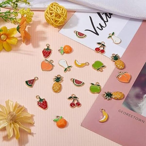 SUNNYCLUE 1 caja de 40 dijes de fruta de Acción de Gracias