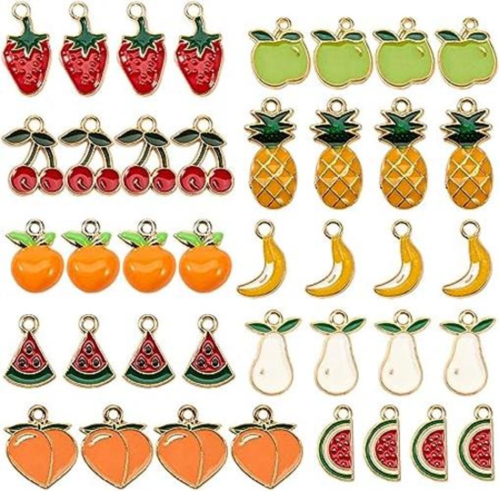 SUNNYCLUE 1 caja de 40 dijes de fruta de Acción de Gracias