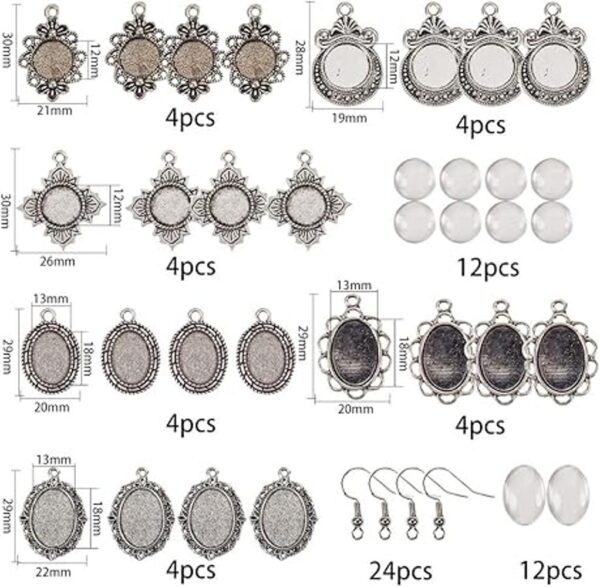 SUNNYCLUE 1 caja DIY 12 pares de pendientes redondos_2