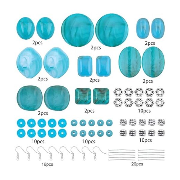 SUNNYCLUE 1 caja DIY 8 pares de pendientes de gota de