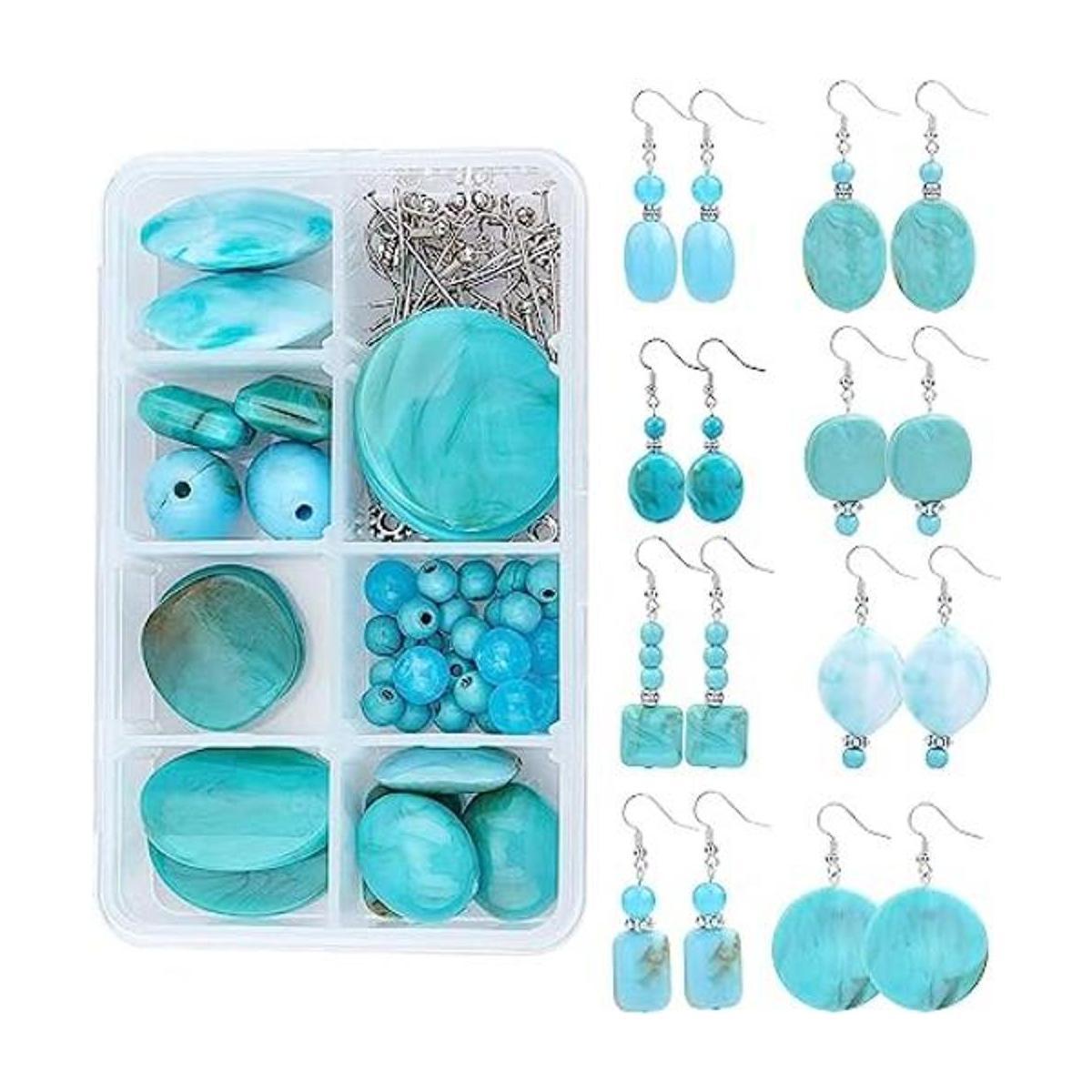 SUNNYCLUE 1 caja DIY 8 pares de pendientes de gota de