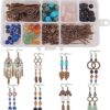 SUNNYCLUE 1 caja DIY 8 pares de pendientes de araña de