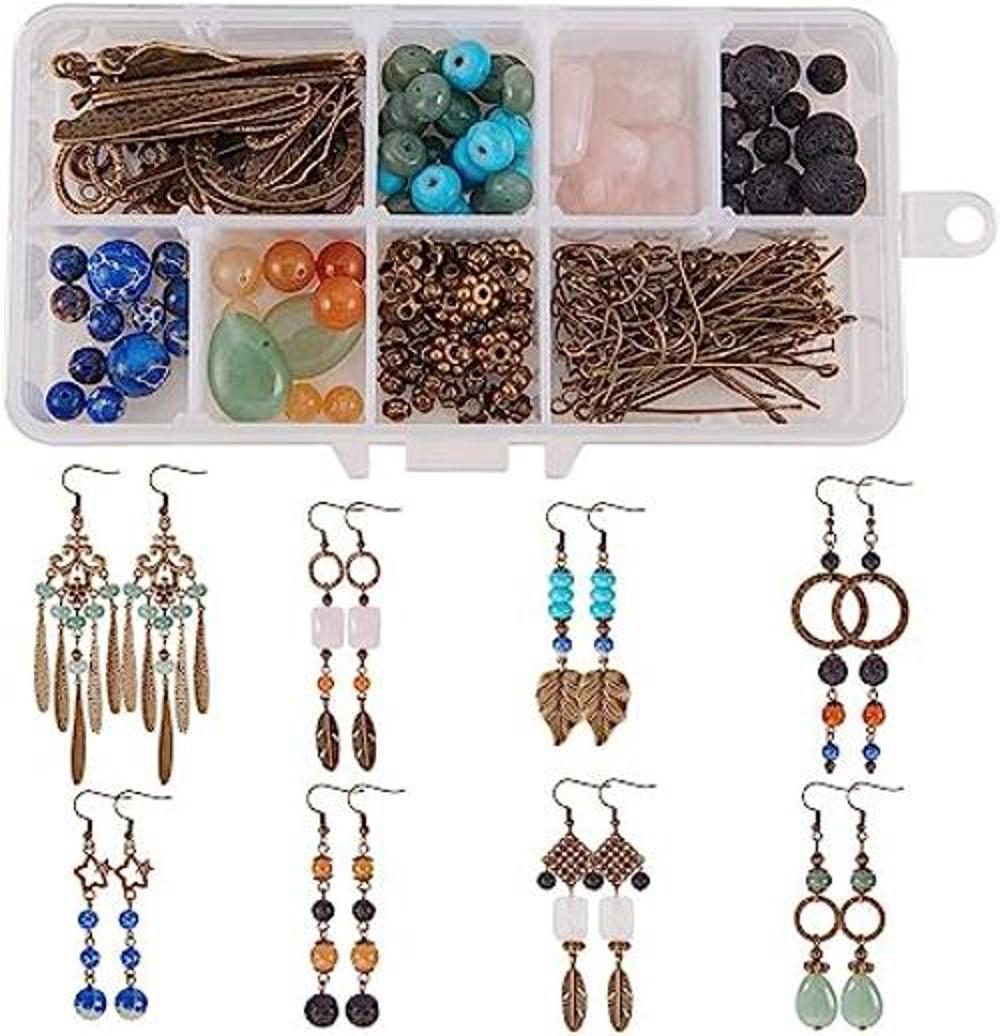 SUNNYCLUE 1 caja DIY 8 pares de pendientes de araña de