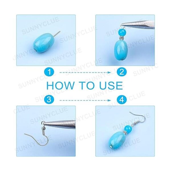 SUNNYCLUE 1 caja DIY 8 pares de pendientes de gota de