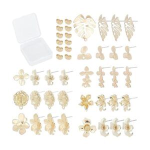 SUNNYCLUE 1 caja DIY 16 pares de pendientes de flor de_1