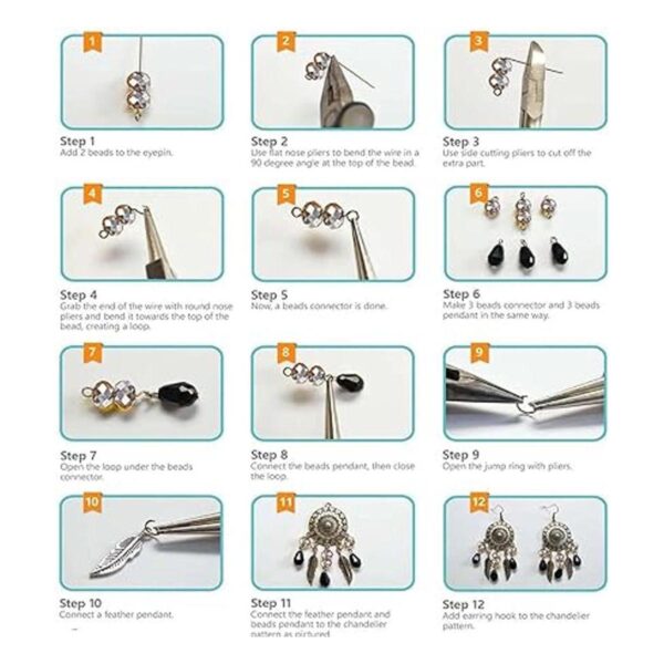 SUNNYCLUE 1 caja DIY 10 pares de candelabros bohemios kit