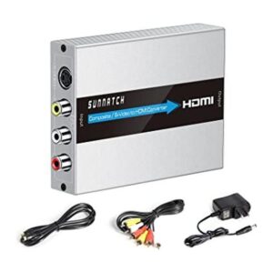SUNNATCH Convertidor RCA Svideo a HDMI adaptador RCA_1