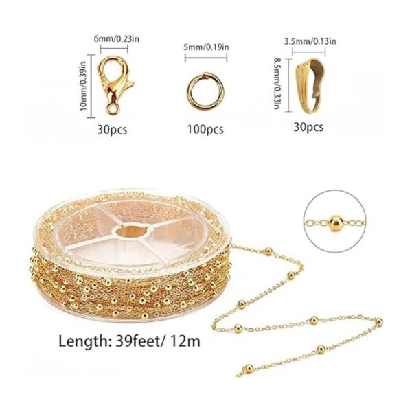 SUNNYCLUE Cadenas de satélite de oro de 29.5 ft para