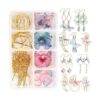 SUNNYCLUE 1 caja DIY 10 pares de aretes colgantes de tela_1