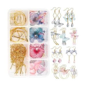 SUNNYCLUE 1 caja DIY 10 pares de aretes colgantes de tela_1