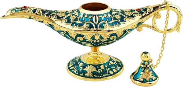 SUNMALL Vintage Legend Aladdin Lámpara mágica de genio