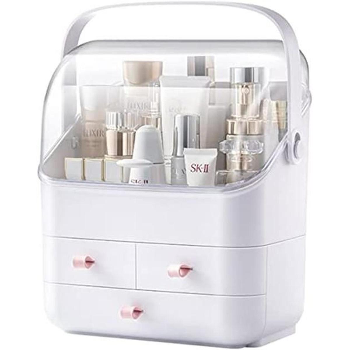 SUNFICON Organizador de maquillaje caja de almacenamiento