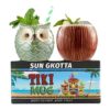 SUN GKOTTA Juego de 2 tazas de cerámica con forma de coco