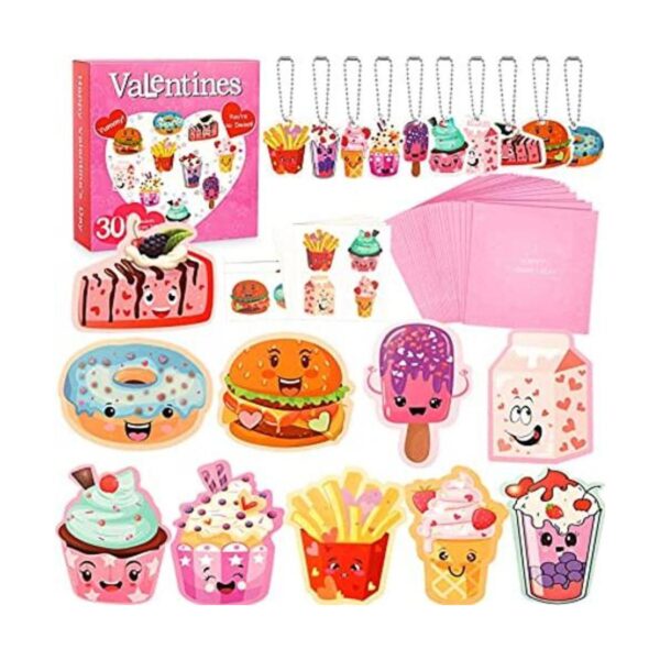 SUKKI Tarjetas de San Valentín para niños 30 juegos con_1