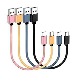 SUMPK Cable USB C corto 4 unidades de 8 pulgadas carga_1